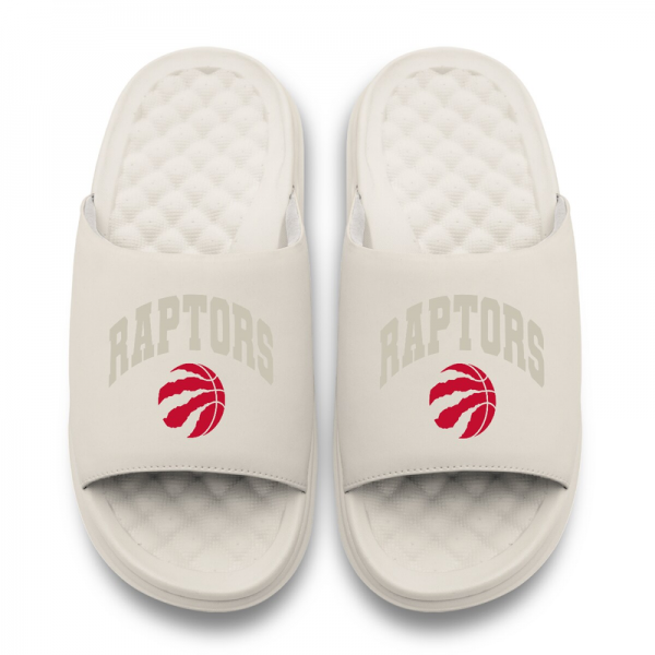 Unisex Toronto Raptors ISlide Cream Tonal Pop Motive Slide Sandals