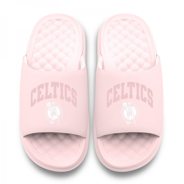 Unisex Boston Celtics ISlide Pink Tonal Pop Motive Slide Sandals