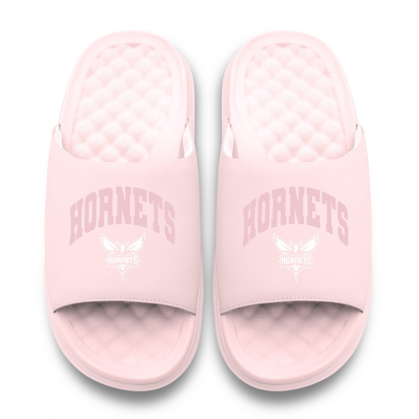 Unisex Charlotte Hornets ISlide Pink Tonal Pop Motive Slide Sandals
