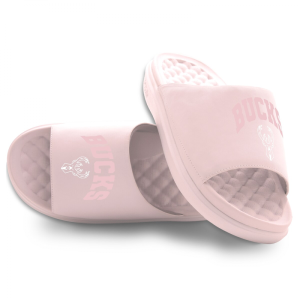 Unisex Milwaukee Bucks ISlide Pink Tonal Pop Motive Slide Sandals