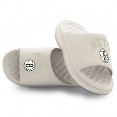 Unisex Brooklyn Nets ISlide Cream Tonal Pop Motive Slide Sandals