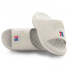 Unisex Philadelphia 76ers ISlide Cream Tonal Pop Motive Slide Sandals