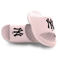 Unisex New York Yankees ISlide Pink Alternate Motive Slide Sandals