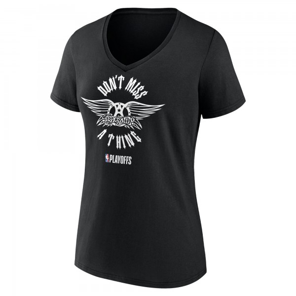 Футболка Женская Black NBA Playoffs x Aerosmith V-Neck