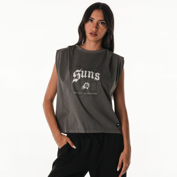 Phoenix Suns The Wild Collective Unisex 2025/26 City Edition Boxy Cropped Darted Tank Top - Gray