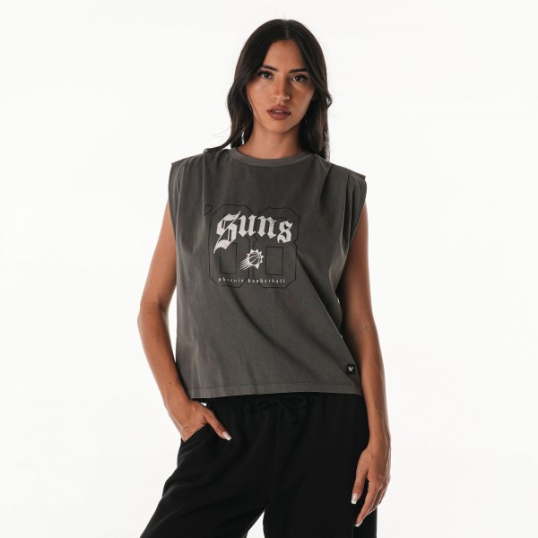 Phoenix Suns The Wild Collective Unisex 2025/26 City Edition Boxy Cropped Darted Tank Top - Gray