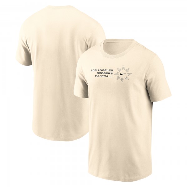 Los Angeles Dodgers Nike Natural Pinwheel Lockup T-Shirt