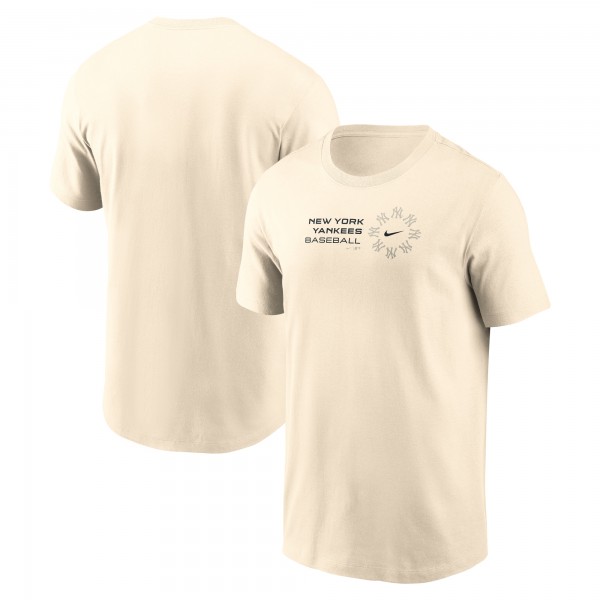 New York Yankees Nike Natural Pinwheel Lockup T-Shirt