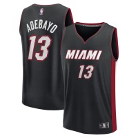Подростковая Miami Heat Bam Adebayo Fanatics Black Fast Break Replica Player Jersey - Icon Edition