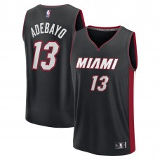 Подростковая Miami Heat Bam Adebayo Fanatics Black Fast Break Replica Player Jersey - Icon Edition