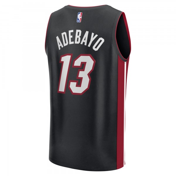 Подростковая Miami Heat Bam Adebayo Fanatics Black Fast Break Replica Player Jersey - Icon Edition