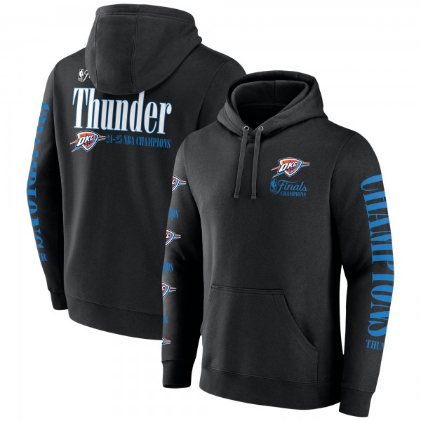Толстовка Oklahoma City Thunder Fanatics Black 2025 NBA Finals Champions Open Shot