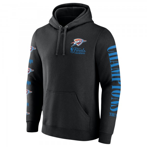 Толстовка Oklahoma City Thunder Fanatics Black 2025 NBA Finals Champions Open Shot