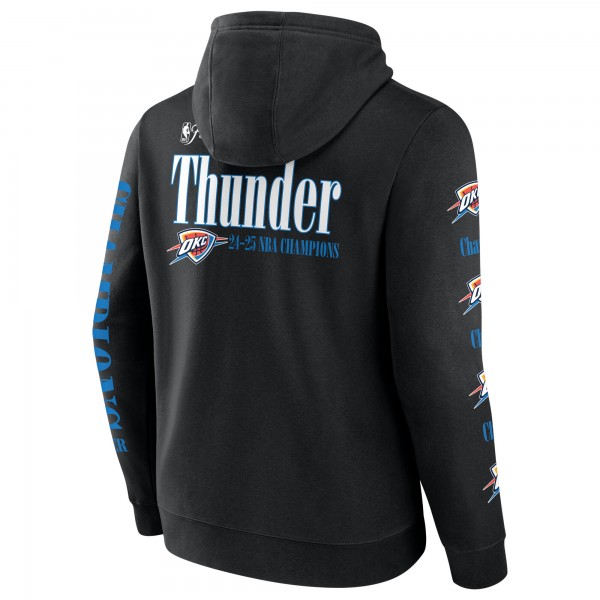 Толстовка Oklahoma City Thunder Fanatics Black 2025 NBA Finals Champions Open Shot