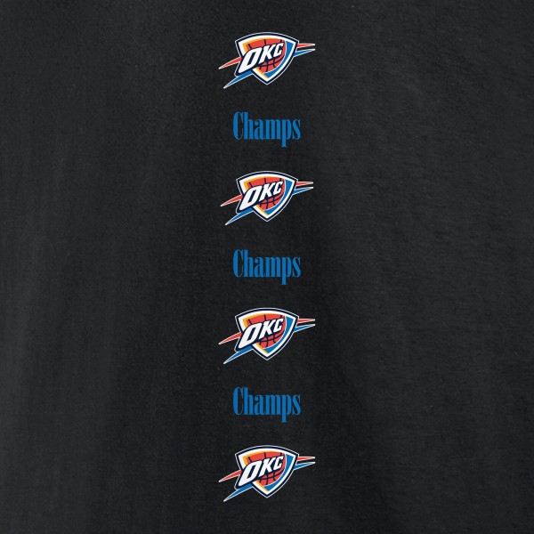 Толстовка Oklahoma City Thunder Fanatics Black 2025 NBA Finals Champions Open Shot