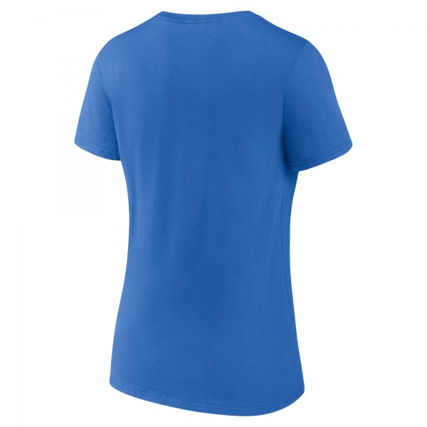 Футболка Women Oklahoma City Thunder Fanatics Blue 2025 NBA Finals Champions Fast Break Hometown V-Neck