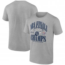 Футболка Oklahoma City Thunder Fanatics Steel 2025 NBA Finals Champions Fade Away Retro
