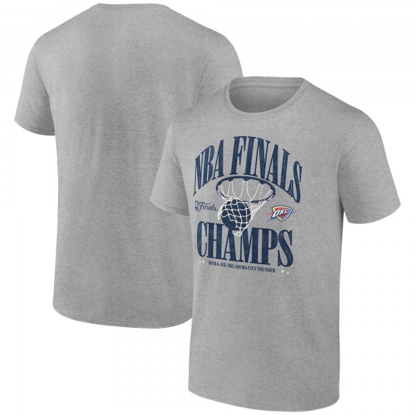 Футболка Oklahoma City Thunder Fanatics Steel 2025 NBA Finals Champions Fade Away Retro