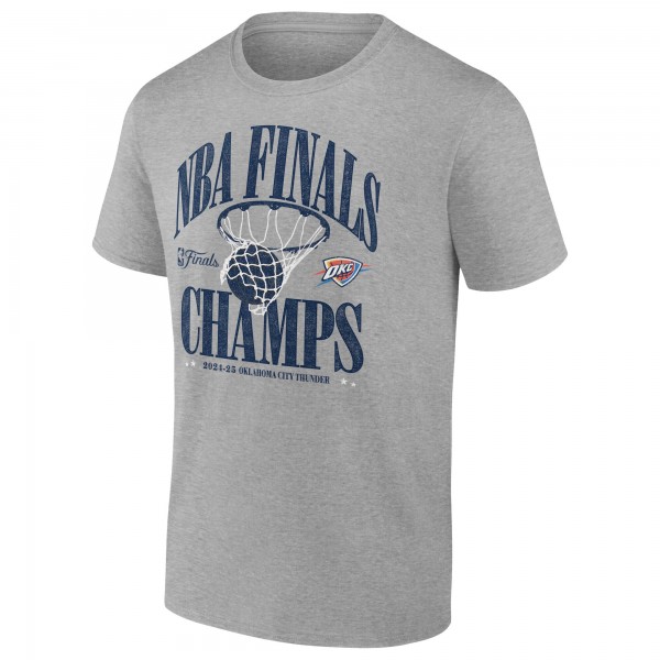 Футболка Oklahoma City Thunder Fanatics Steel 2025 NBA Finals Champions Fade Away Retro