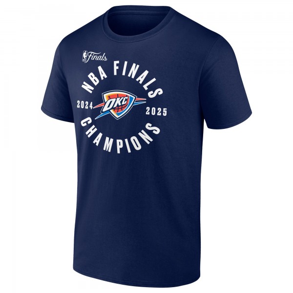 Футболка Oklahoma City Thunder Fanatics Navy 2025 NBA Finals Champions Offensive Rebound