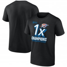 Футболка Oklahoma City Thunder Fanatics Black 2025 NBA Finals Champions Dunk Contest