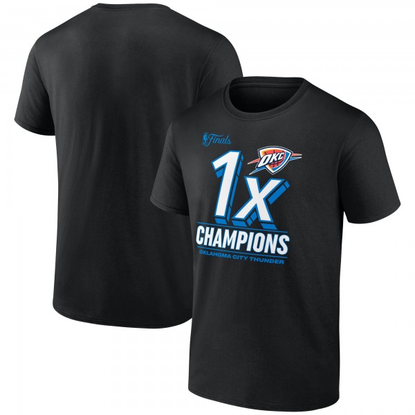 Футболка Oklahoma City Thunder Fanatics Black 2025 NBA Finals Champions Dunk Contest
