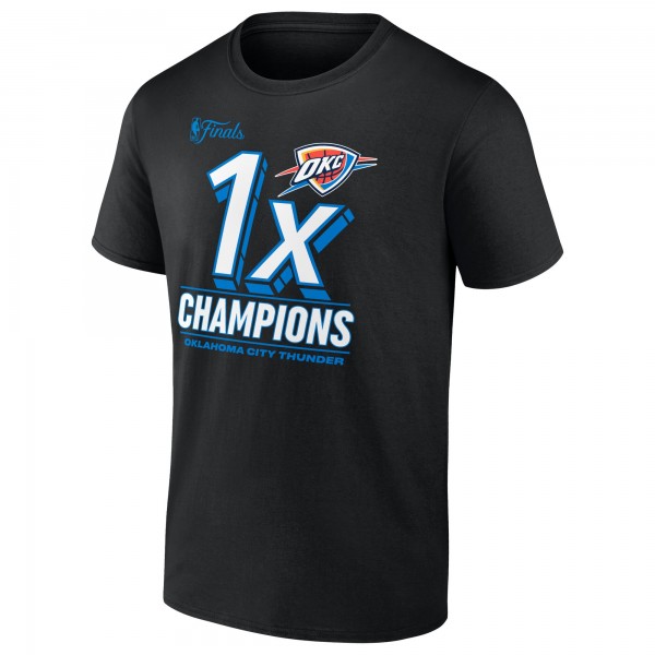 Футболка Oklahoma City Thunder Fanatics Black 2025 NBA Finals Champions Dunk Contest