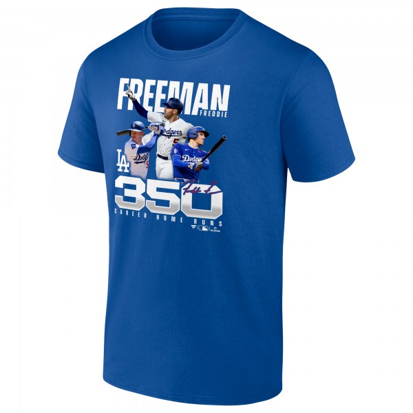 Los Angeles Dodgers Freddie Freeman Royal 350 Career Home Runs T-Shirt