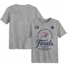 Футболка Preschool Oklahoma City Thunder Gray 2025 Western Conference Champions Locker Room