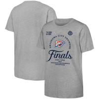 Футболка Youth Oklahoma City Thunder Gray 2025 Western Conference Champions Locker Room
