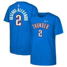 Youth Oklahoma City Thunder Shai Gilgeous-Alexander Nike Blue 2025 NBA Finals Name & Number T-Shirt