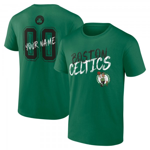Boston Celtics Kelly Green Hustle Custom T-Shirt