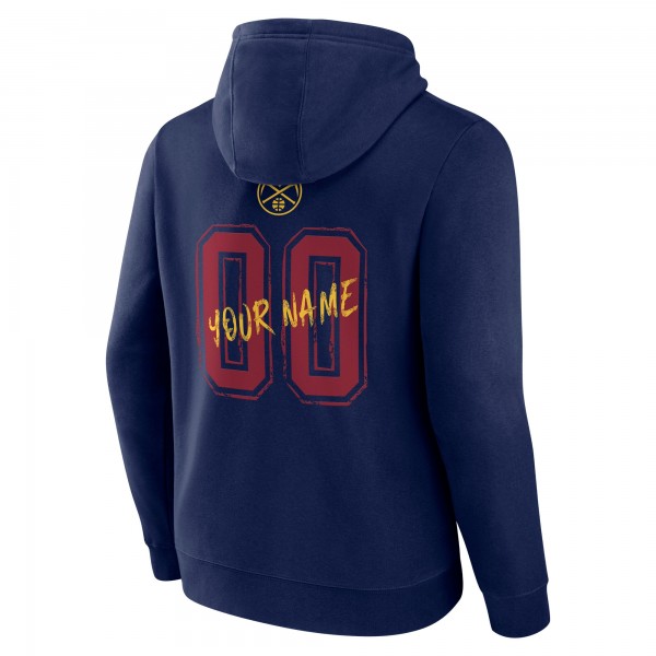 Именная толстовка Denver Nuggets Navy Hustle