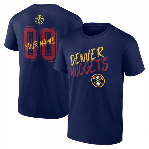 Denver Nuggets Navy Hustle Custom T-Shirt