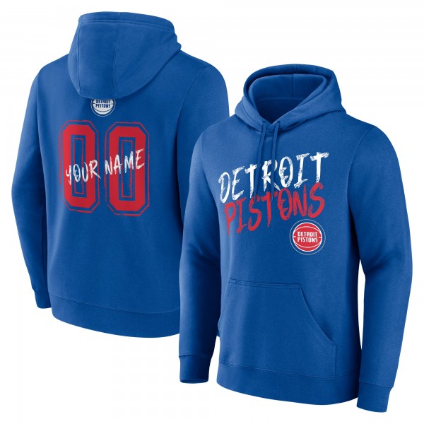 Detroit Pistons Blue Hustle Custom Pullover Hoodie