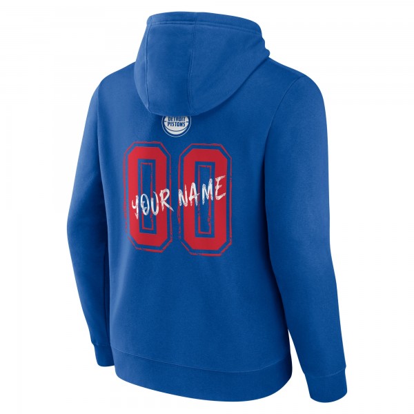 Detroit Pistons Blue Hustle Custom Pullover Hoodie