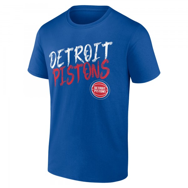 Detroit Pistons Blue Hustle Custom T-Shirt