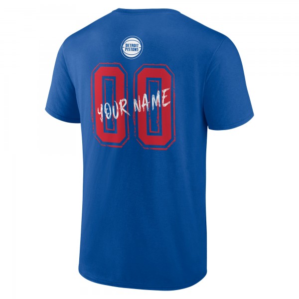 Detroit Pistons Blue Hustle Custom T-Shirt
