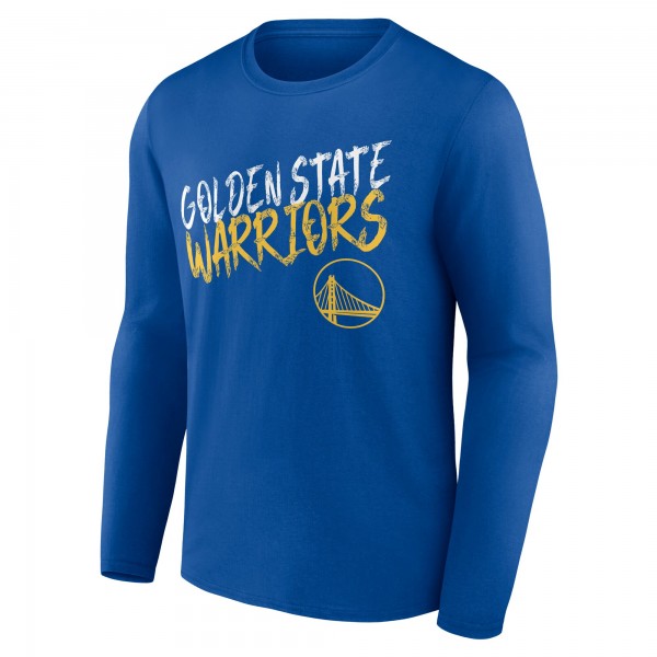 Golden State Warriors Royal Hustle Custom Long Sleeve T-Shirt