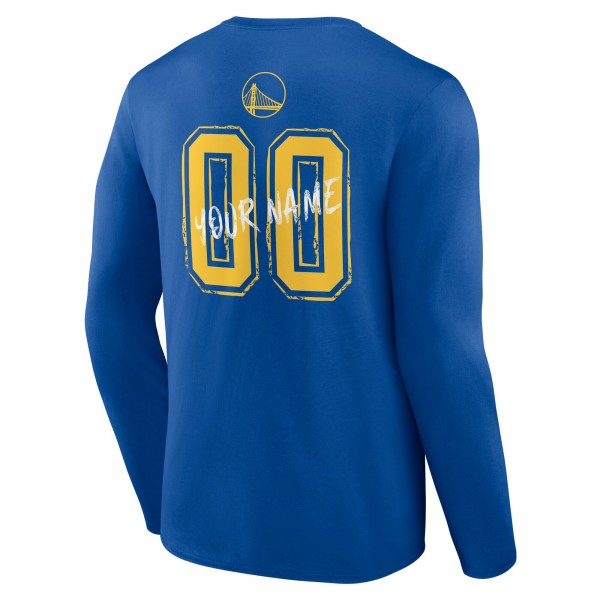 Golden State Warriors Royal Hustle Custom Long Sleeve T-Shirt