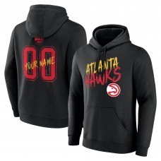 Atlanta Hawks Black Hustle Custom Pullover Hoodie