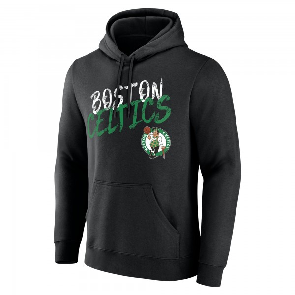 Boston Celtics Black Hustle Custom Pullover Hoodie