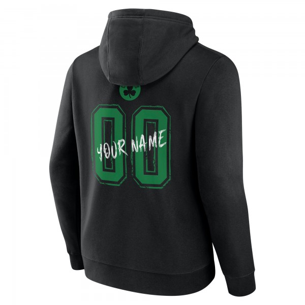 Boston Celtics Black Hustle Custom Pullover Hoodie