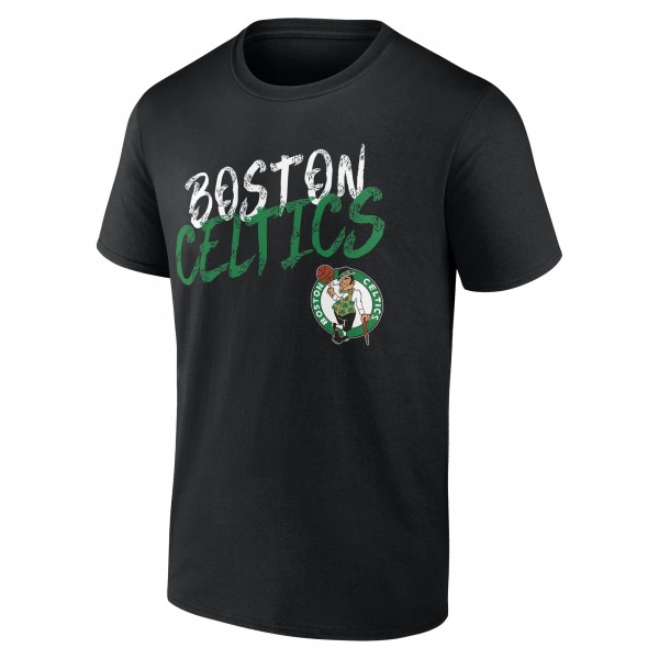 Boston Celtics Black Hustle Custom T-Shirt