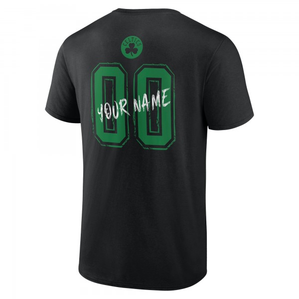 Boston Celtics Black Hustle Custom T-Shirt