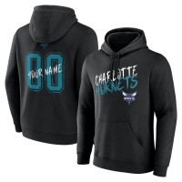 Charlotte Hornets Black Hustle Custom Pullover Hoodie
