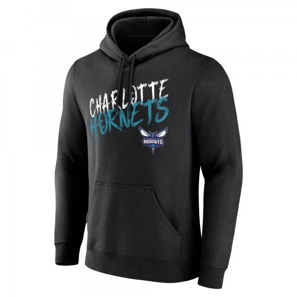 Charlotte Hornets Black Hustle Custom Pullover Hoodie