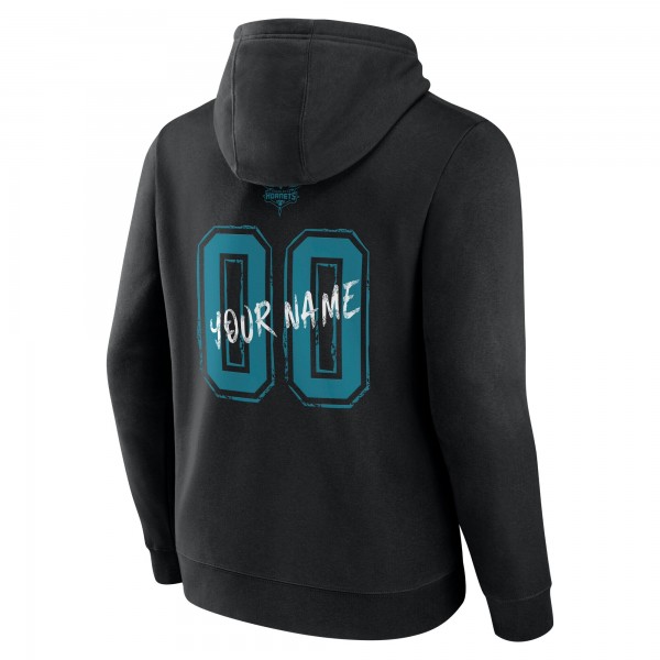 Charlotte Hornets Black Hustle Custom Pullover Hoodie