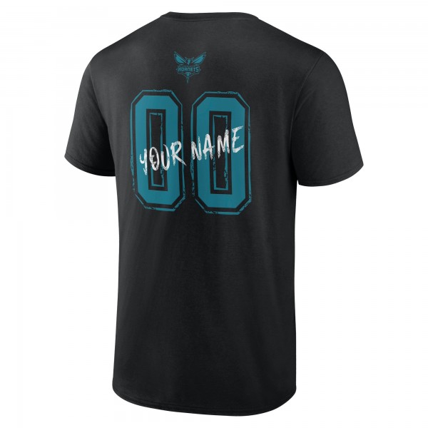 Charlotte Hornets Black Hustle Custom T-Shirt