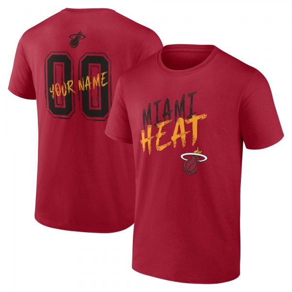 Miami Heat Red Hustle Custom T-Shirt
